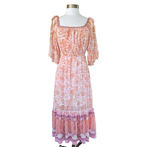 SECRET MISSION x SUPER NATURAL Aviana Floral Maxi Dress Medium Romantic Boho - Picture 2 of 11
